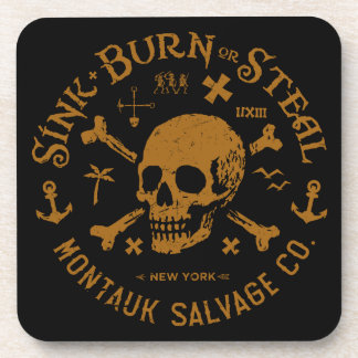 Montauk Salvage Co / Sink, Burn Or Steal Pillow Bier Onderzetter