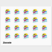 Montauk Surfing Ronde Sticker (Vel)