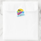 Montauk Surfing Ronde Sticker (Tas)