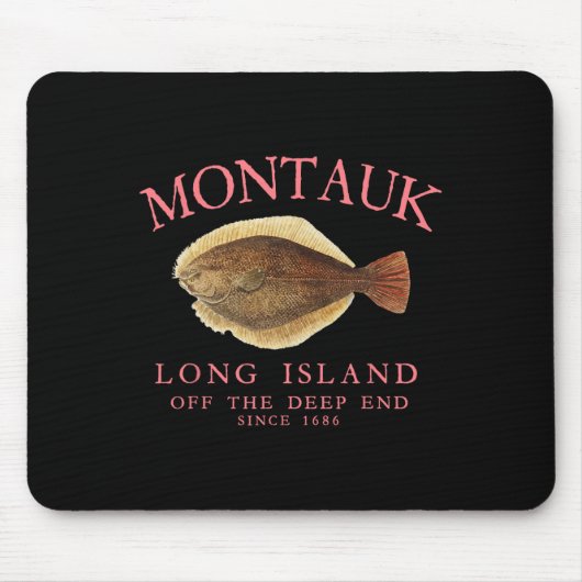 Montauk uit het diepe einde Lucky Fluke Vist Peach Muismat (Voorkant)