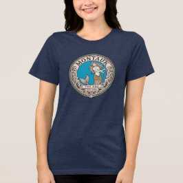 Montauk Zeemeermin Het Einde New York vissen op va Tri-Blend Shirt