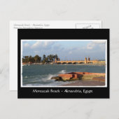 Montazah Beach - Briefkaart Egypte (Voorkant / Achterkant)