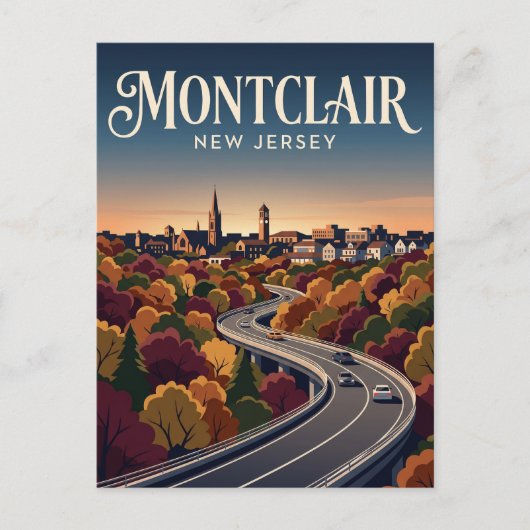 Montclair New Jersey Briefkaart (Voorkant)