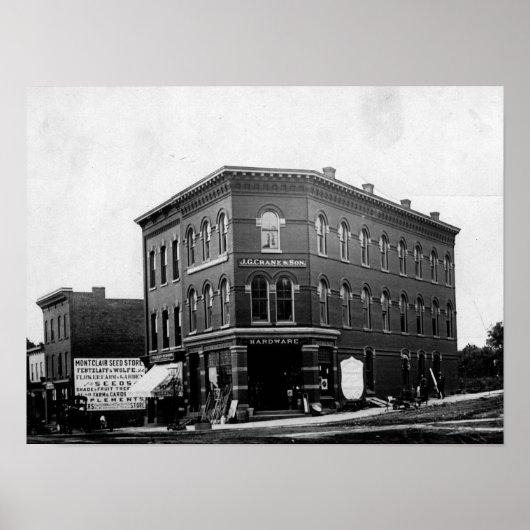 Montclair, New Jersey, Kraanbouw, Vintage Poster (Voorkant)