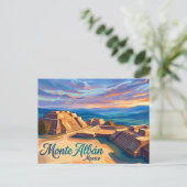 Monte Albán Mexico Briefkaart (Staand voorkant)