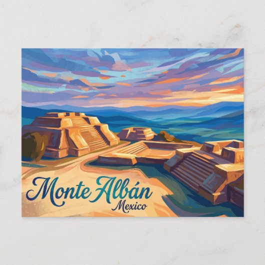 Monte Albán Mexico Briefkaart (Voorkant)