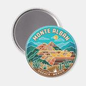 Monte Albán Mexico Magneet (Voorkant / Achterkant)