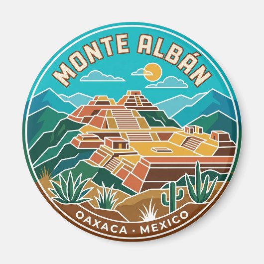 Monte Albán Mexico Magneet (Voorkant)