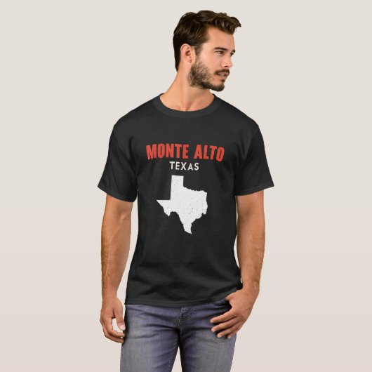 Monte Alto Texas USA State America Reis Texas T-shirt (Voorkant volledig)