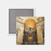 Monte Cappuccini kerk op de berg in Turijn Magneet (Voorkant / Achterkant)