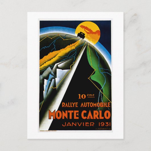 Monte Carlo 1931 Briefkaart (Voorkant)