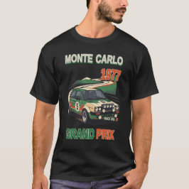 Monte Carlo 1977 Vintage Grand Prix Racing Poster T-shirt