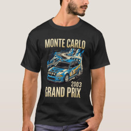 Monte Carlo 2003 Vintage Grand Prix Racing Poster T-shirt