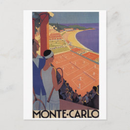 Monte Carlo  Art Deco Tennis briefkaart