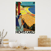 Monte-Carlo Art Deco Tennis Poster (Keuken)