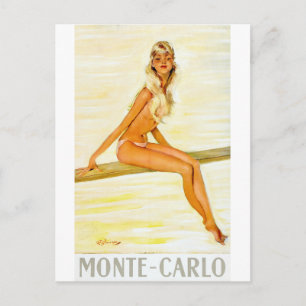 Monte-Carlo Art Nouveau Poster Art Briefkaart