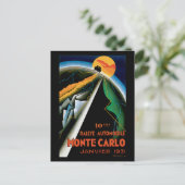 Monte Carlo Auto Rally ~  Automobile Ad Briefkaart (Staand voorkant)