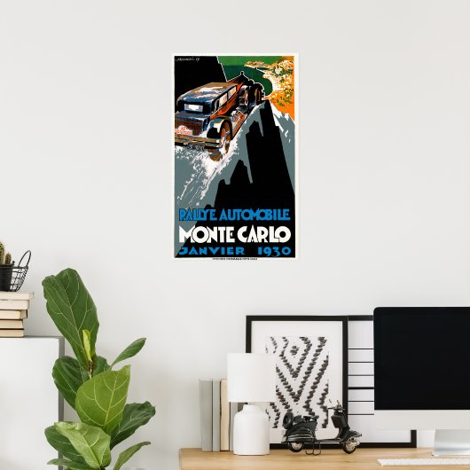 Monte Carlo Auto Rally ~ Automobile Ad Poster (Thuiskantoor)