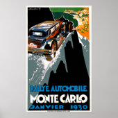Monte Carlo Auto Rally ~ Automobile Ad Poster (Voorkant)