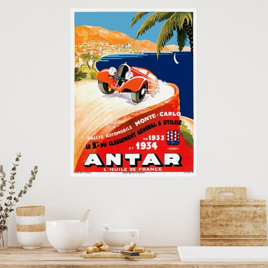 Monte Carlo Automobile Rally Poster (Keuken)