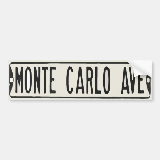Monte Carlo Avenue Bumpersticker (Voorkant)
