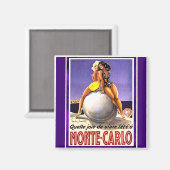 Monte Carlo badende schoonheden magneet (Voorkant / Achterkant)
