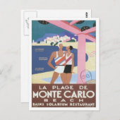 Monte Carlo Beach Briefkaart (Voorkant / Achterkant)