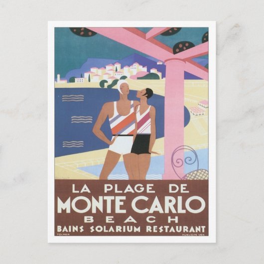 Monte Carlo Beach Briefkaart (Voorkant)