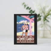 Monte Carlo Beach Briefkaart (Staand voorkant)