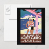 Monte Carlo Beach Briefkaart (Voorkant / Achterkant)