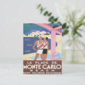  Monte Carlo Beach Briefkaart (Staand voorkant)