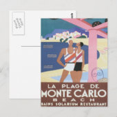  Monte Carlo Beach Briefkaart (Voorkant / Achterkant)