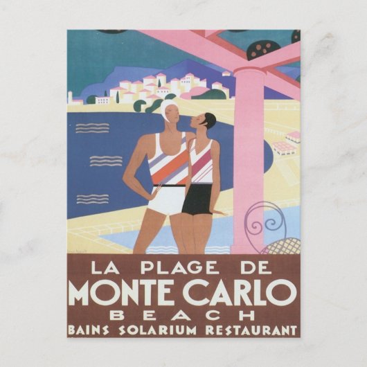  Monte Carlo Beach Briefkaart (Voorkant)