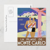  Monte Carlo Beach Briefkaart (Voorkant / Achterkant)