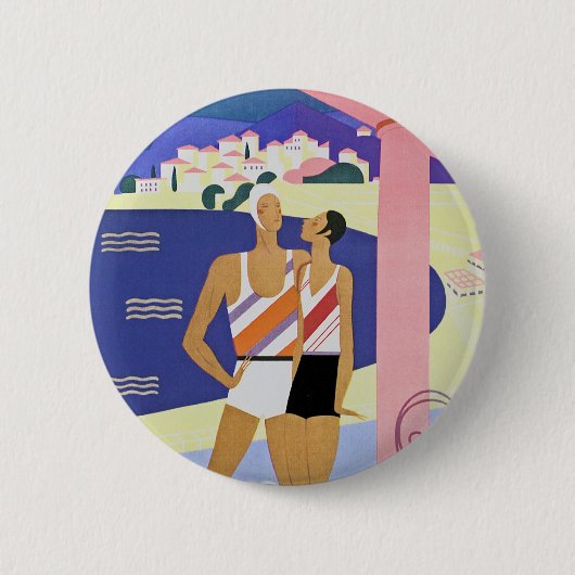 Monte Carlo Beach Ronde Button 5,7 Cm (Voorkant)