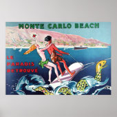Monte Carlo Beach vintage poster (Voorkant)