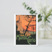 Monte Carlo bij zonsondergang Briefkaart (Staand voorkant)