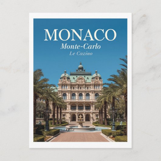 Monte Carlo Casino Monaco Briefkaart (Voorkant)