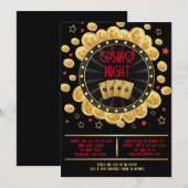 MONTE CARLO CASINO NIGHT Fund Invitation Kaart (Voorkant / Achterkant)