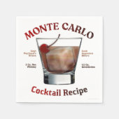 Monte Carlo Cocktailrecept Kunst Servet (Voorkant)