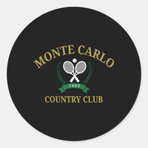 Monte Carlo Country Club Tennis Esthetisch Ronde Sticker
