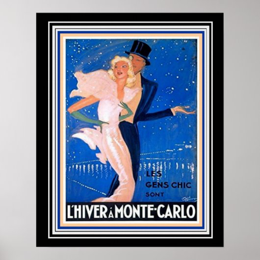 Monte Carlo Deco Travel Poster (Voorkant)