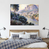 Monte Carlo gezien vanaf Roquebrune Canvas Afdruk (Insitu (Slaapkamer))