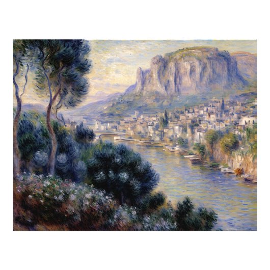 Monte Carlo gezien vanaf Roquebrune Foto Afdruk (Voorkant)