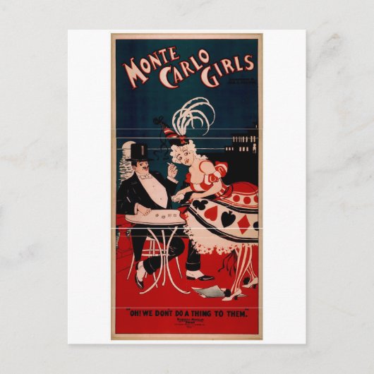 Monte Carlo Girls Briefkaart (Voorkant)