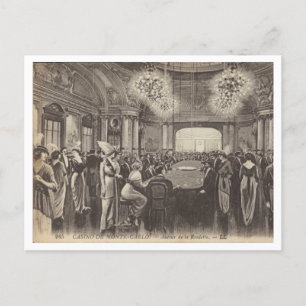 Monte Carlo, gokcasino, stijl uit de jaren 1910 Briefkaart