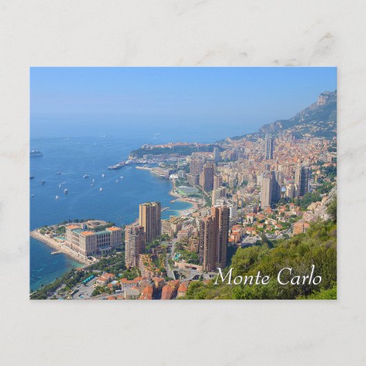 Monte Carlo in Monaco  Briefkaart (Voorkant)