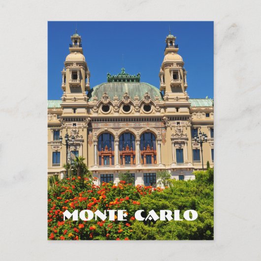 Monte Carlo in Monaco Briefkaart (Voorkant)