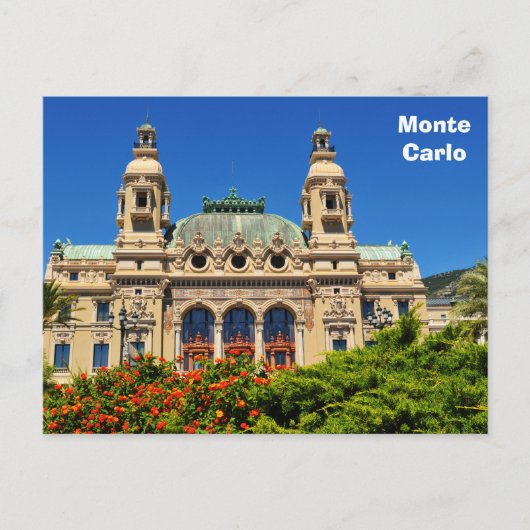 Monte Carlo in Monaco Briefkaart (Voorkant)