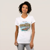 Monte Carlo Monaco Aquarel Kunst T-shirt (Voorkant volledig)